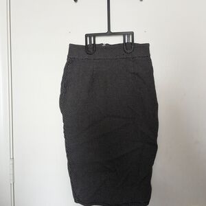 Elegant Black Polka Dot Skirt